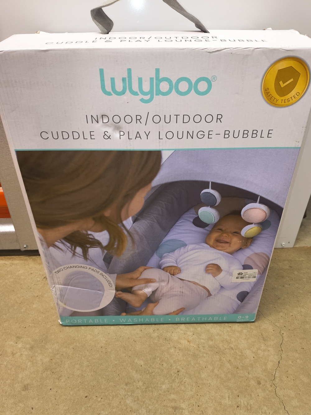 lulyboo Gray Indoor/Outdoor Cuddle & Play Lounge-Bubble